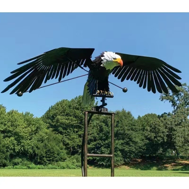 아르데코 메탈 독수리 풍향계 정원장식 테마 Eagle 조각상 - 상세 이미지 3