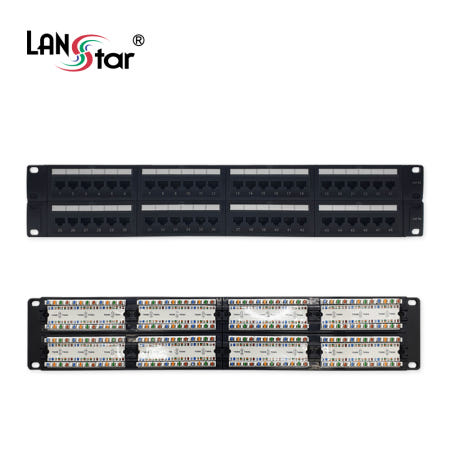 랜스타 LS-EPLB-48P19 CAT5E 48포트 패치판넬 19인치 허브랙/서버랙용