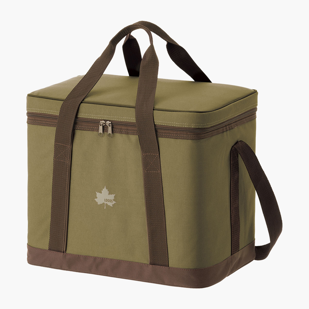 로고스 항균 보냉백 소프트쿨러 25L, 카키베이직