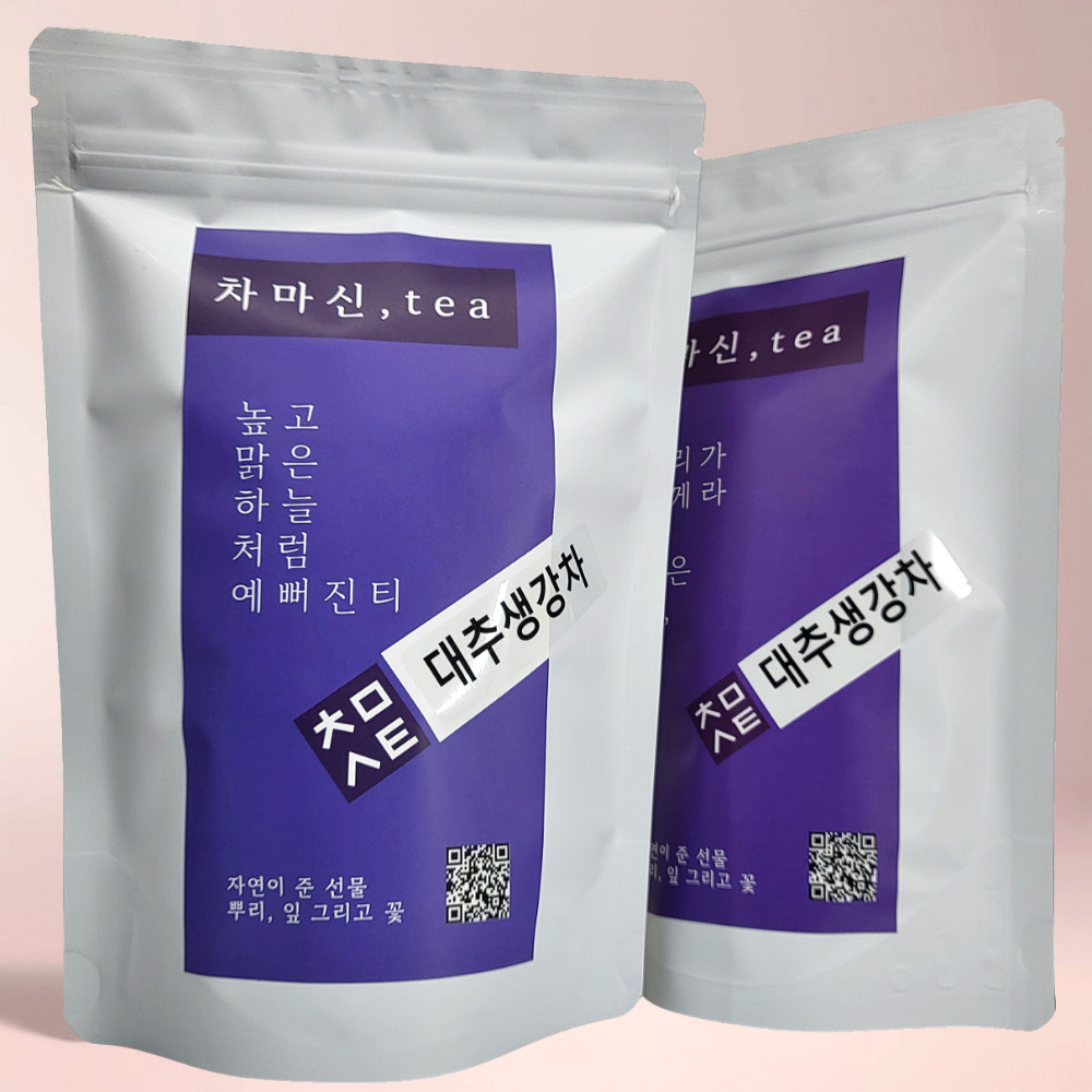1+1 대추생강차 50티백x2개 기침에좋은 카페인없는 차 - 상품 이미지