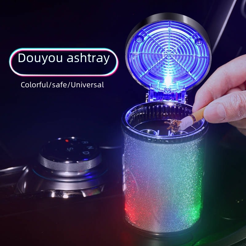 LED 재떨이 차량용 재털이 냄새차단 원터치 조명 대용량 특대형 초대형 10x7.8CM - 상세 이미지 4