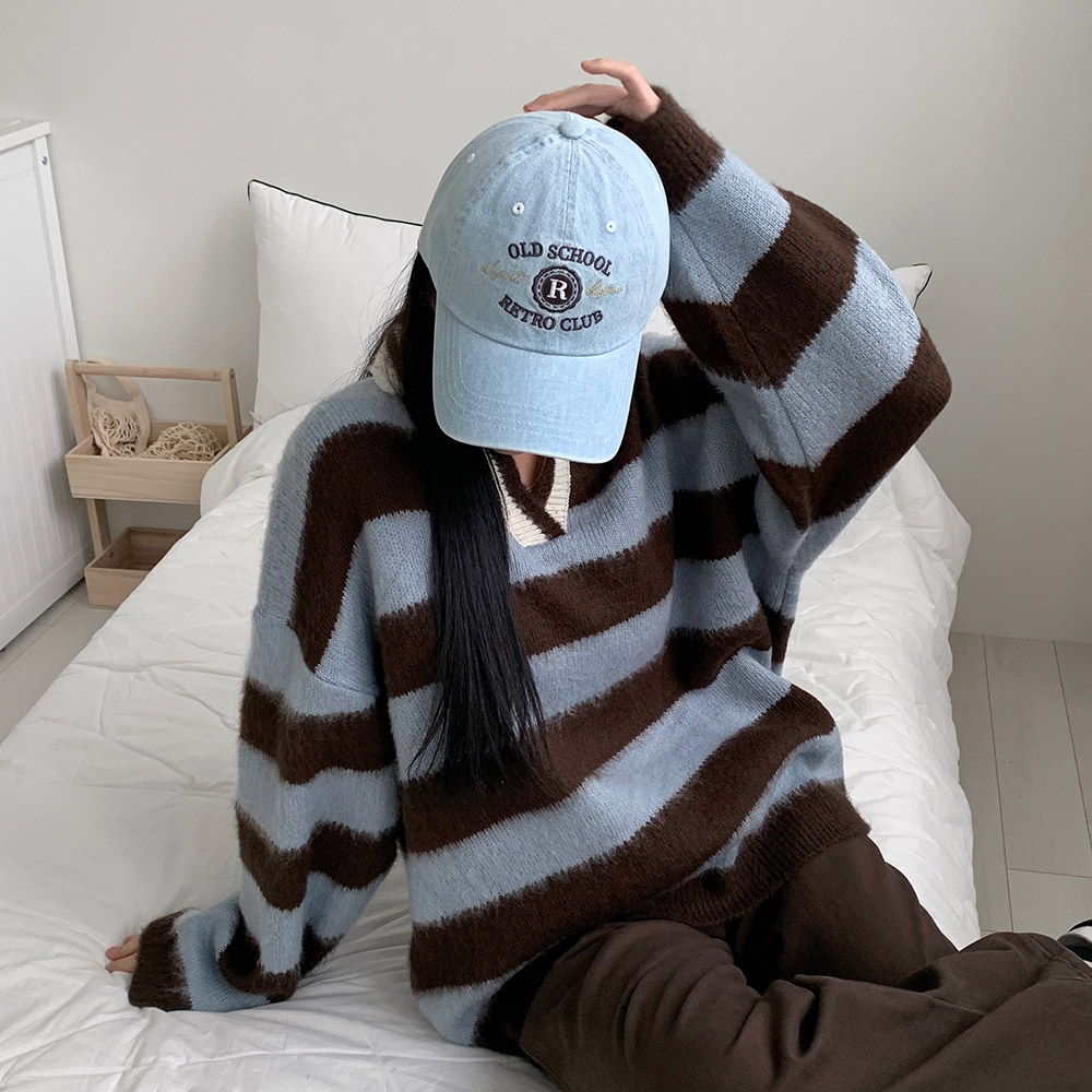 올드스쿨 영문 레터링 자수 데님 봄 대학생 새내기 개강룩 캐주얼 데일리 코튼 데님 볼캡 모자 상세 이미지 16