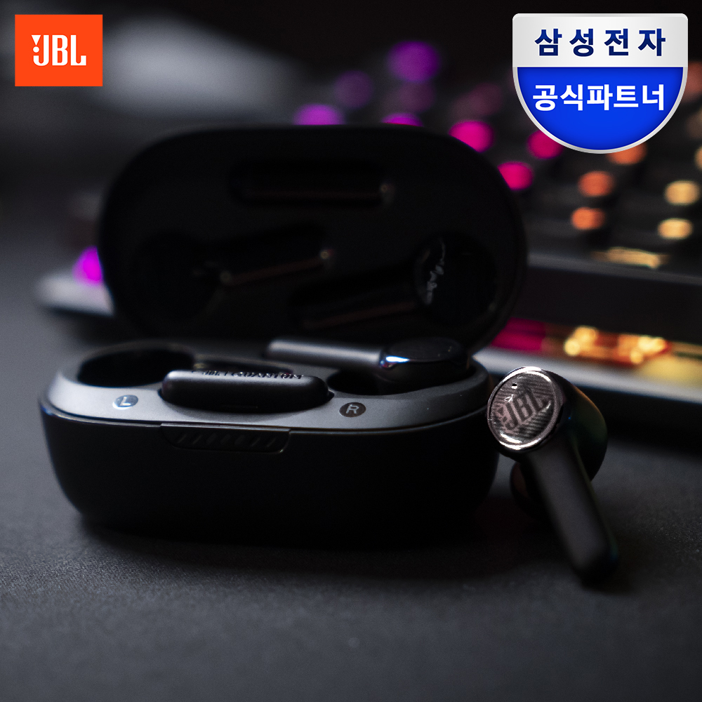 삼성공식파트너 JBL QUANTUM TWS 게이밍 무선 이어폰 발로란트 블랙