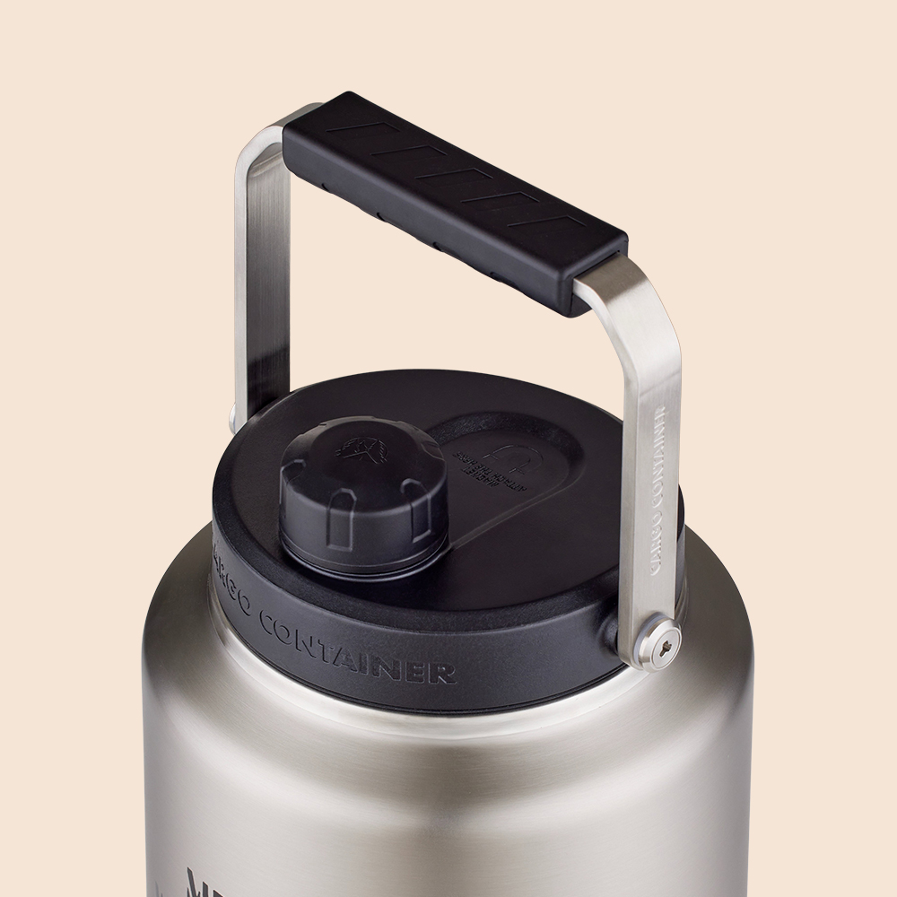 카고컨테이너 캠핑 워터 저그 얼음통 휴대용 텀블러 3.8L, 실버