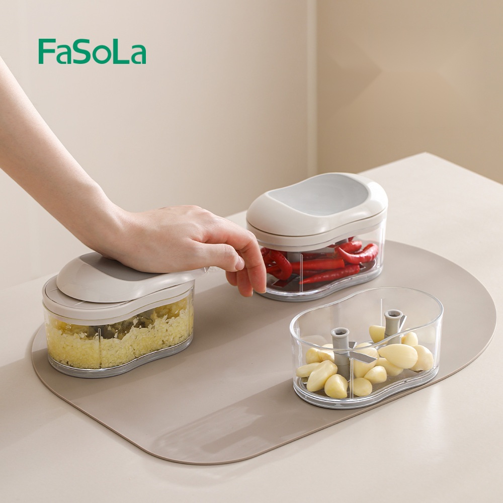 밀고당겨 가정용 다기능 수동식 마늘 커터 마늘 분쇄기 다진 마늘 만들기