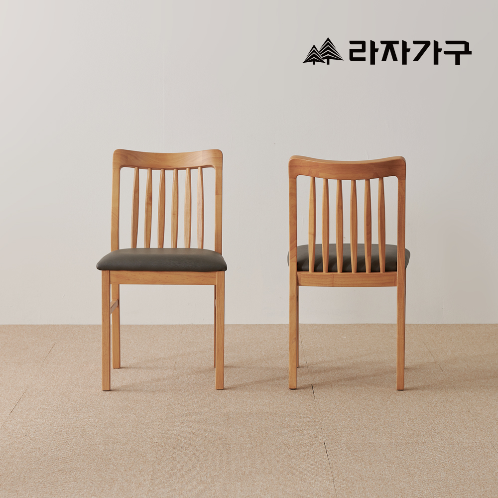 라자가구 데니스 원목 식탁 의자 스퀘어형 - 상세 이미지 2