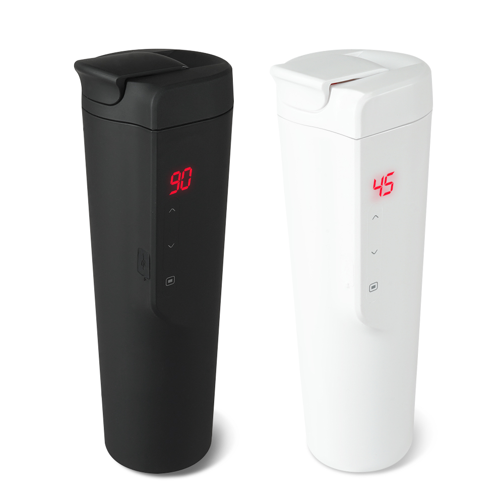 나비 커피/차/분유 보온/가열 차량용 스마트 텀블러 전기포트 420ml NV123-SC4500 : 위즈위즐
