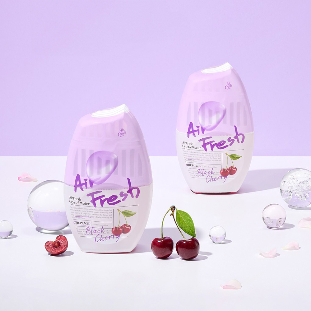 에어후레쉬 크리스탈워터 소취제 400ml X2개 허브 / 부케 / 오렌지 / 블랙체리 - 상세 이미지 3