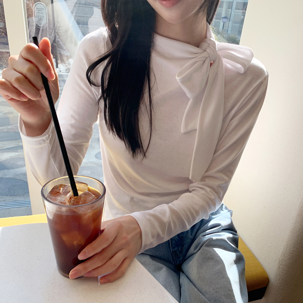 비나스 스카프 타이 티셔츠 - 메인 이미지