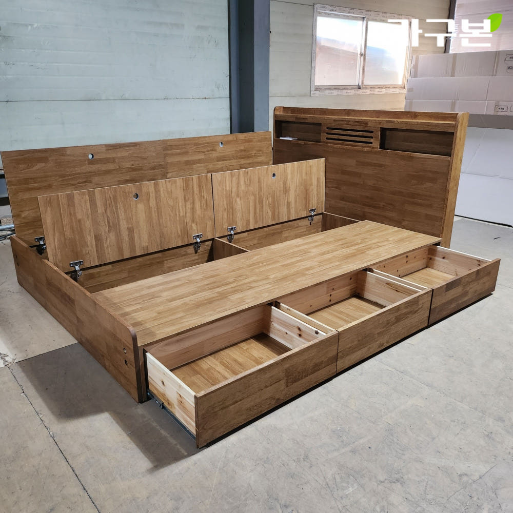 프레스토 킹사이즈침대 침대킹 라지 프레임 월넛