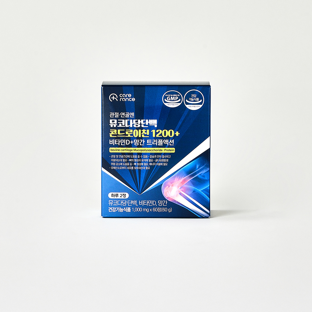 케어란스 뮤코다당단백 콘드로이친 1200+ 비타민D+망간 1,000mg 60정, 3개 이미지 7