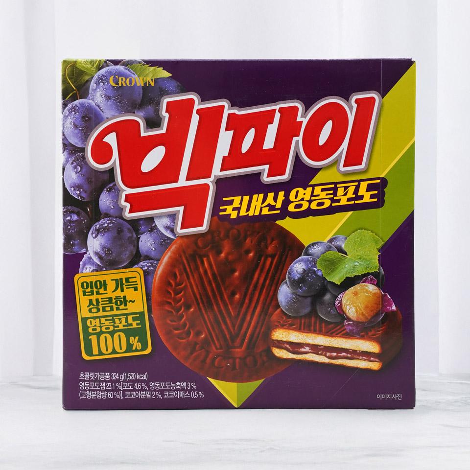 메가마트 크라운 빅파이 영동포도 324g - 상품 이미지