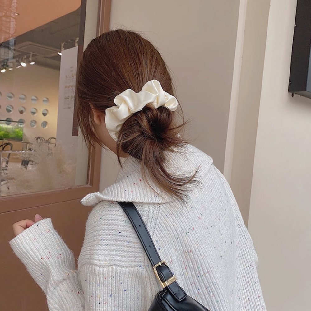 (인기)다양한 색상 고급진 실크 느낌 머리끈 - 상품 이미지