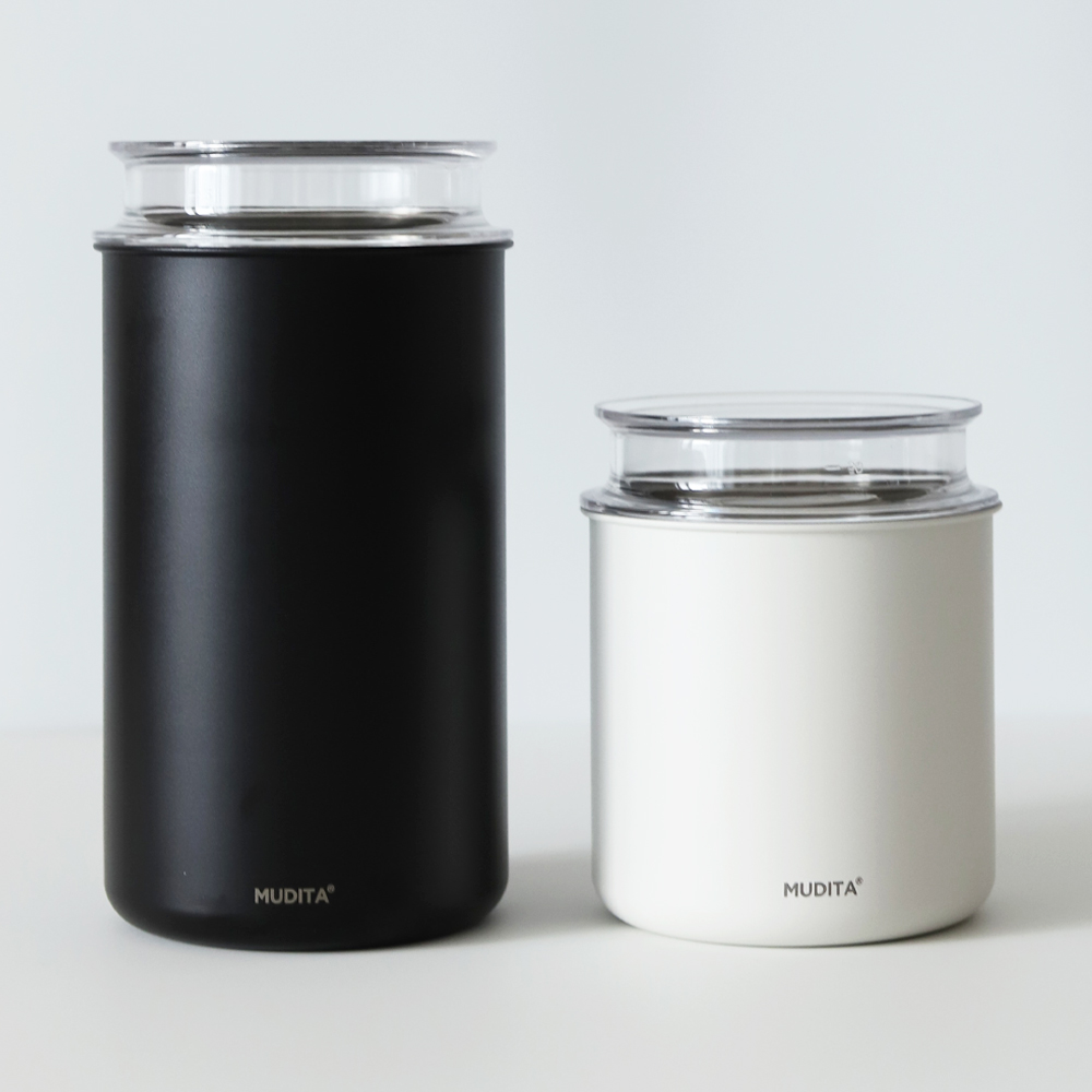 무디타 스텐 이중 잠금 진공 캐니스터 커피 원두 보관용기 1400ml 2P / 밀폐 용기 이미지 6