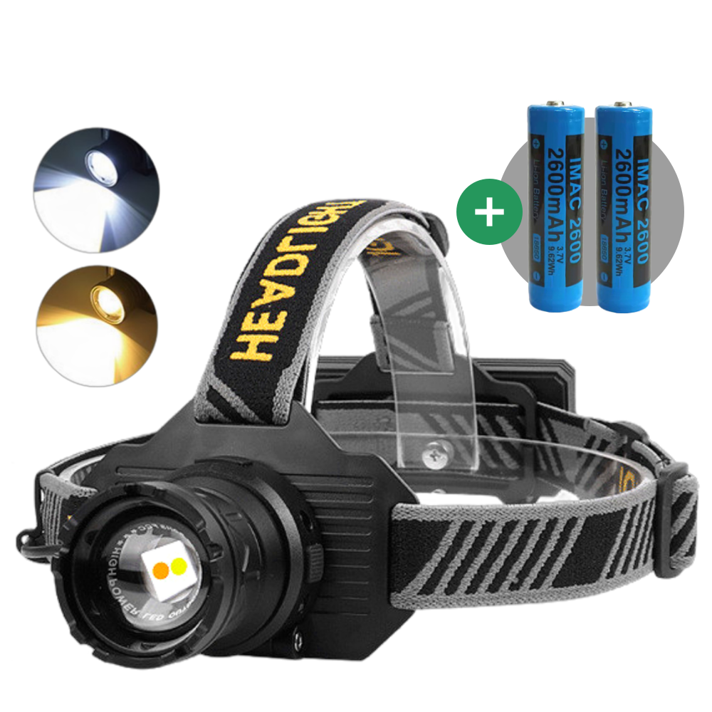 헬리콘 LED 줌 헤드랜턴 충전식 C타입 모션센서 등산용 작업용 안전모 낚시 써치라이트