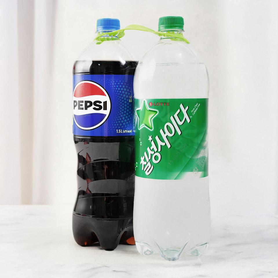 메가마트 롯데칠성 칠성사이다+펩시콜라 1.5Lx2 - 상세 이미지 2