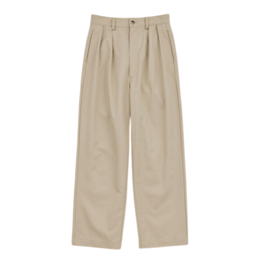 시오타 바지 New 2 Tuck Chino Cloth Pants 25SS - 상품 이미지