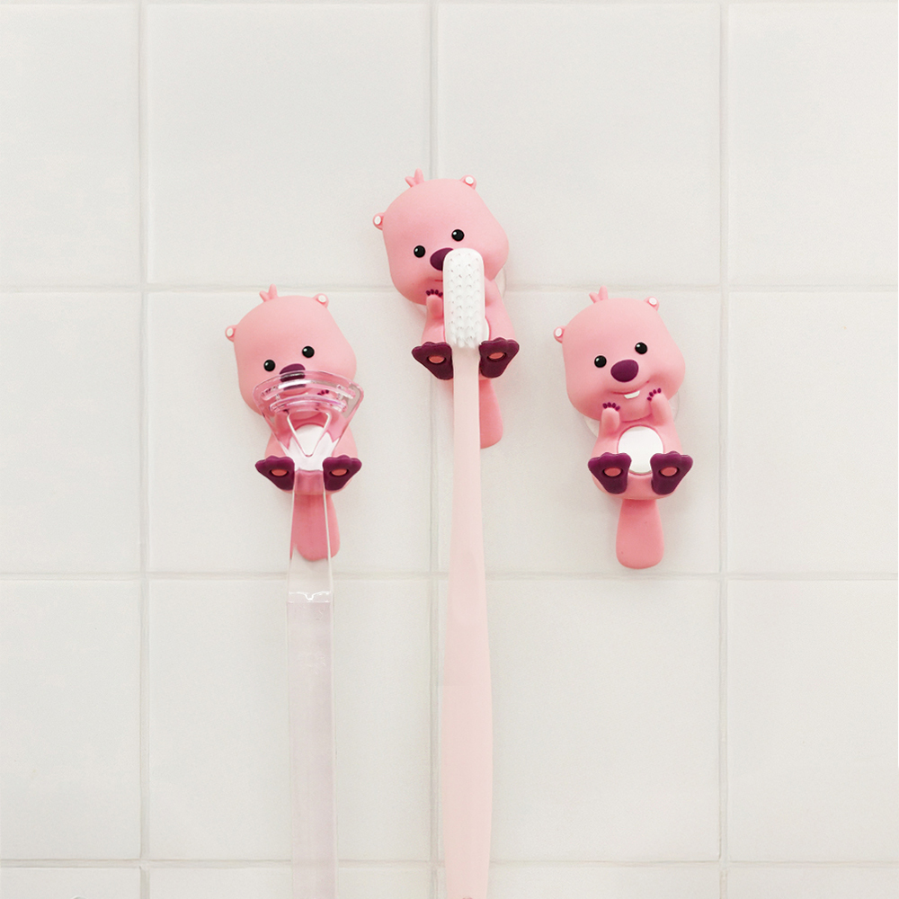 잔망루피 실리콘 칫솔걸이 칫솔꽂이 뤂덕 욕실 다용도 데코 거치 홀더
