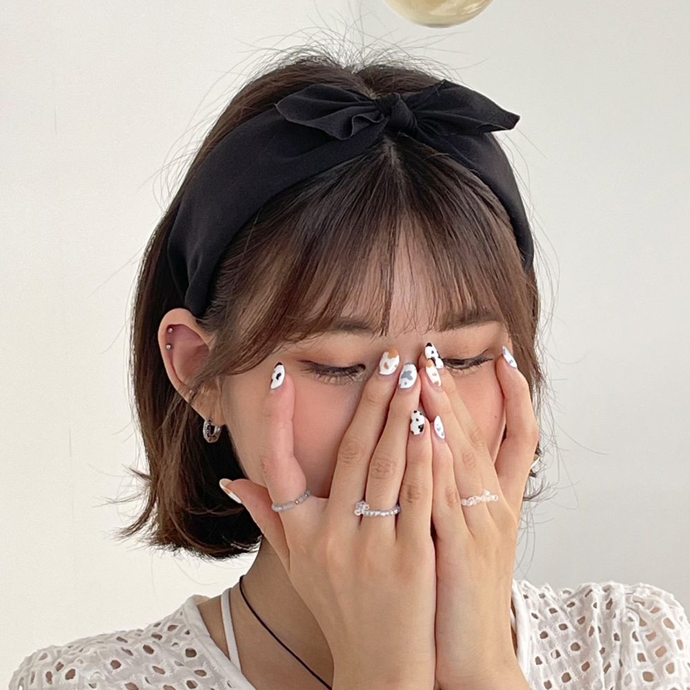 기본리본머리띠 데일리블랙헤어밴드 반다나 넓은머리띠 이미지 2