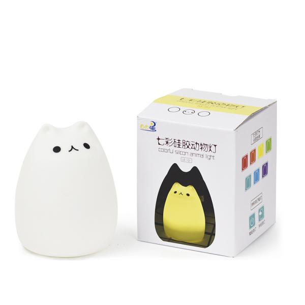 고양이 무드등 USB 카툰 실리콘 조명 귀여운 밤전등 : 프리직구마