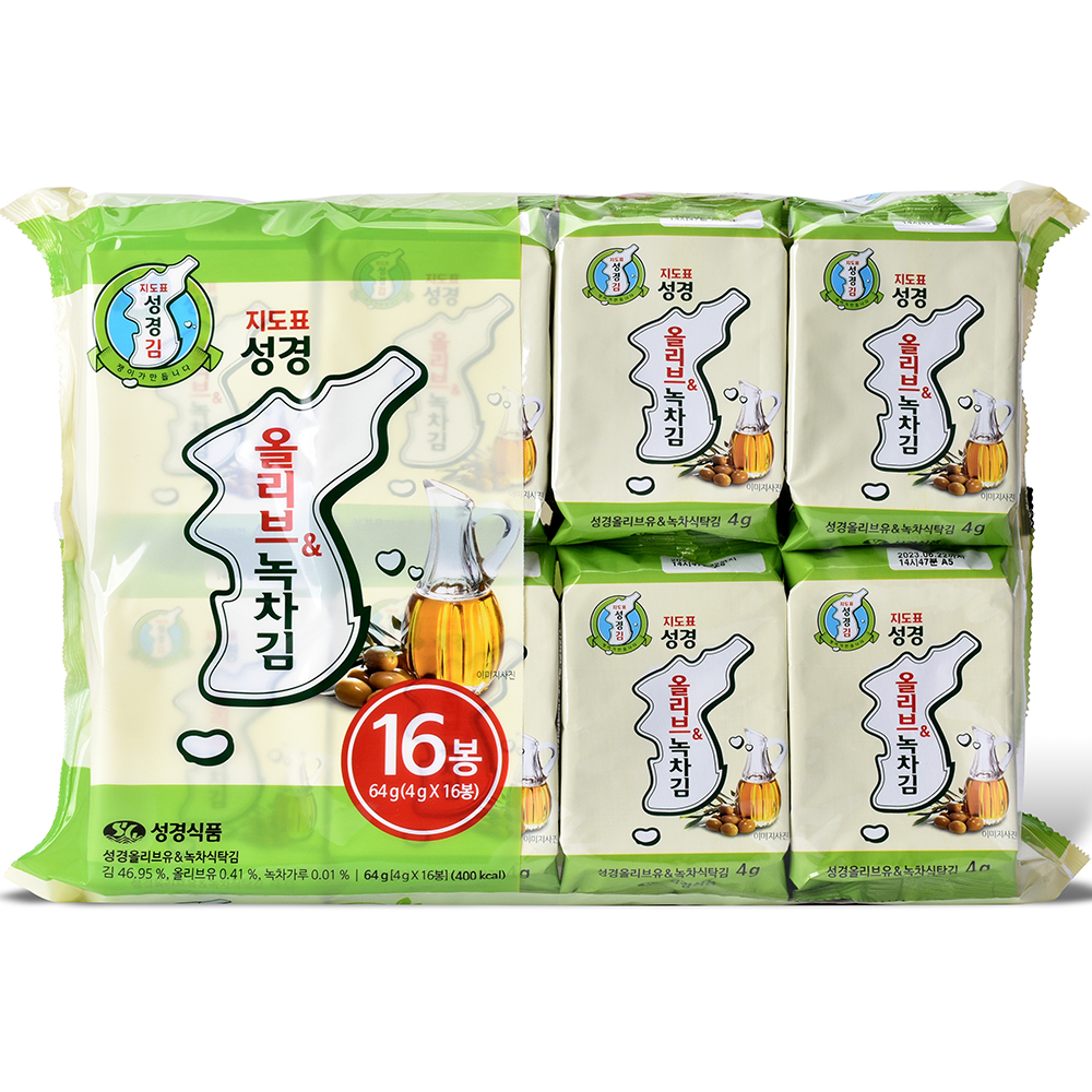 [성경김본사] 올리브녹차 도시락김 4g 16개입, 4개 - 상세 이미지 2