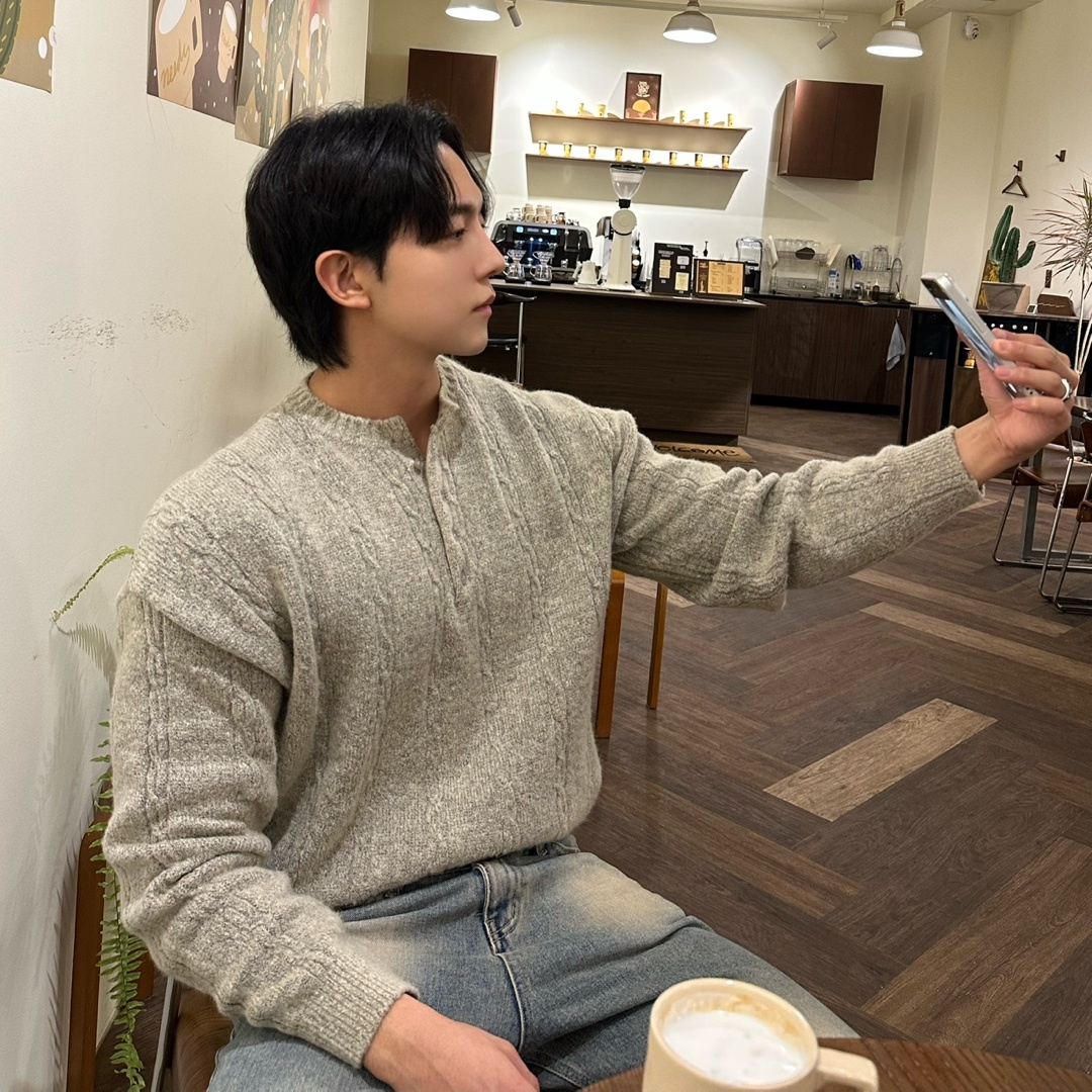 헨리넥니트 남자꽈배기니트 케이블니트 - 상세 이미지 4