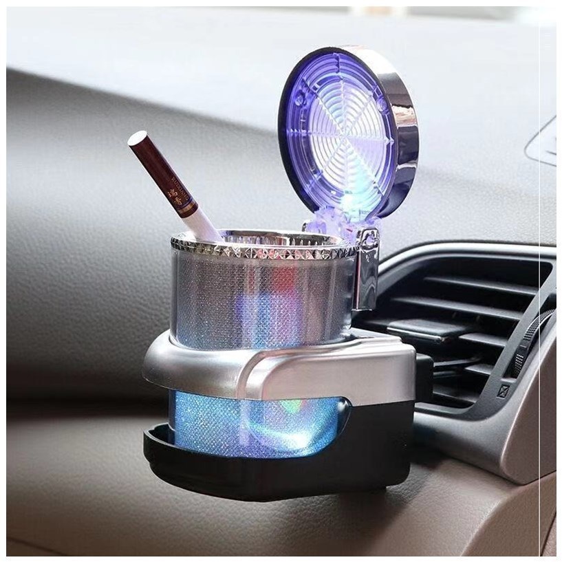 LED 재떨이 차량용 재털이 냄새차단 원터치 조명 대용량 특대형 초대형 10x7.8CM - 상세 이미지 2