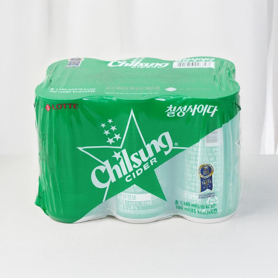 메가마트 롯데칠성 칠성사이다 190mlx6개