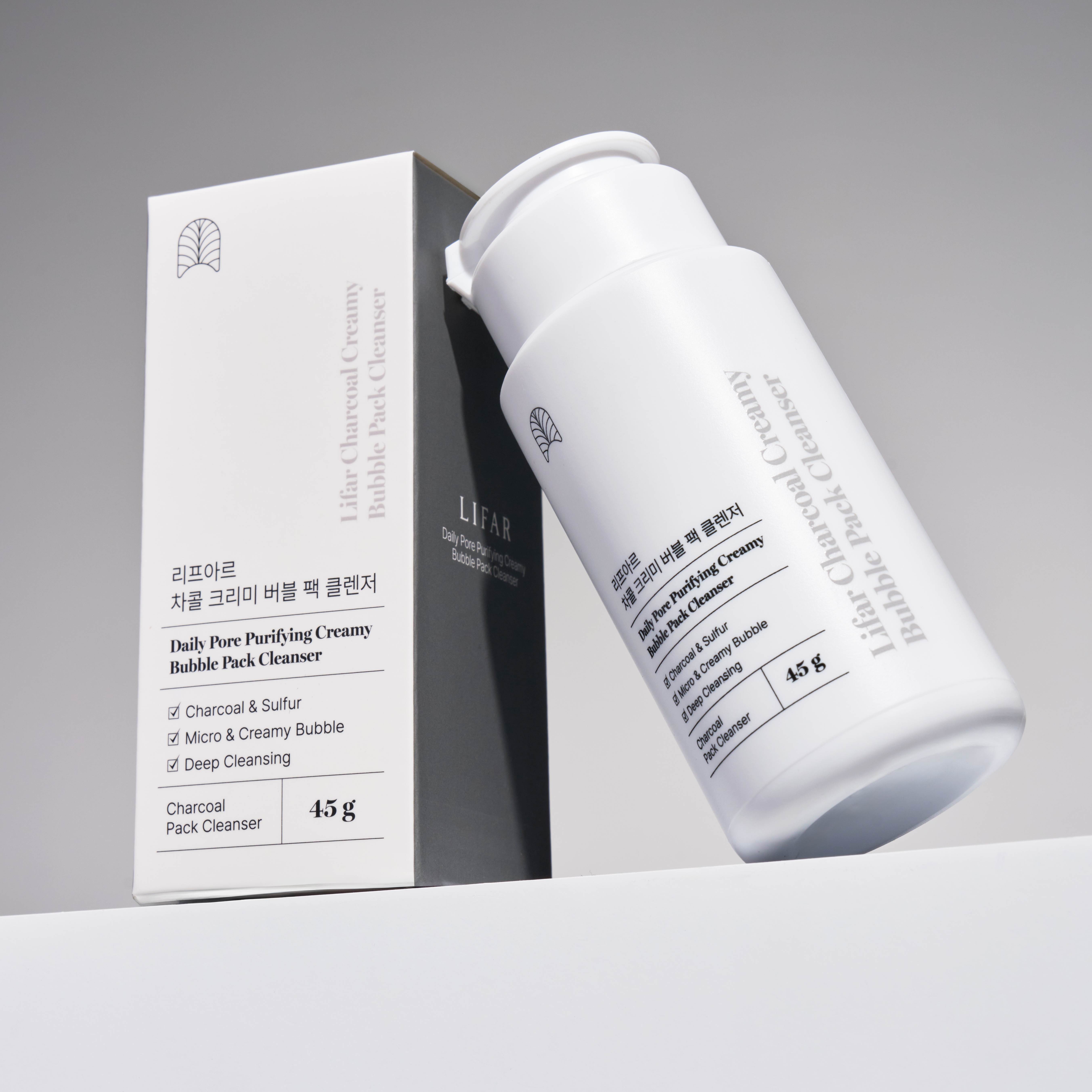 리프아르 차콜 크리미 버블 팩클렌저 클렌징 파우더 워시 중성 유황 가루 세안제 - 상세 이미지 5