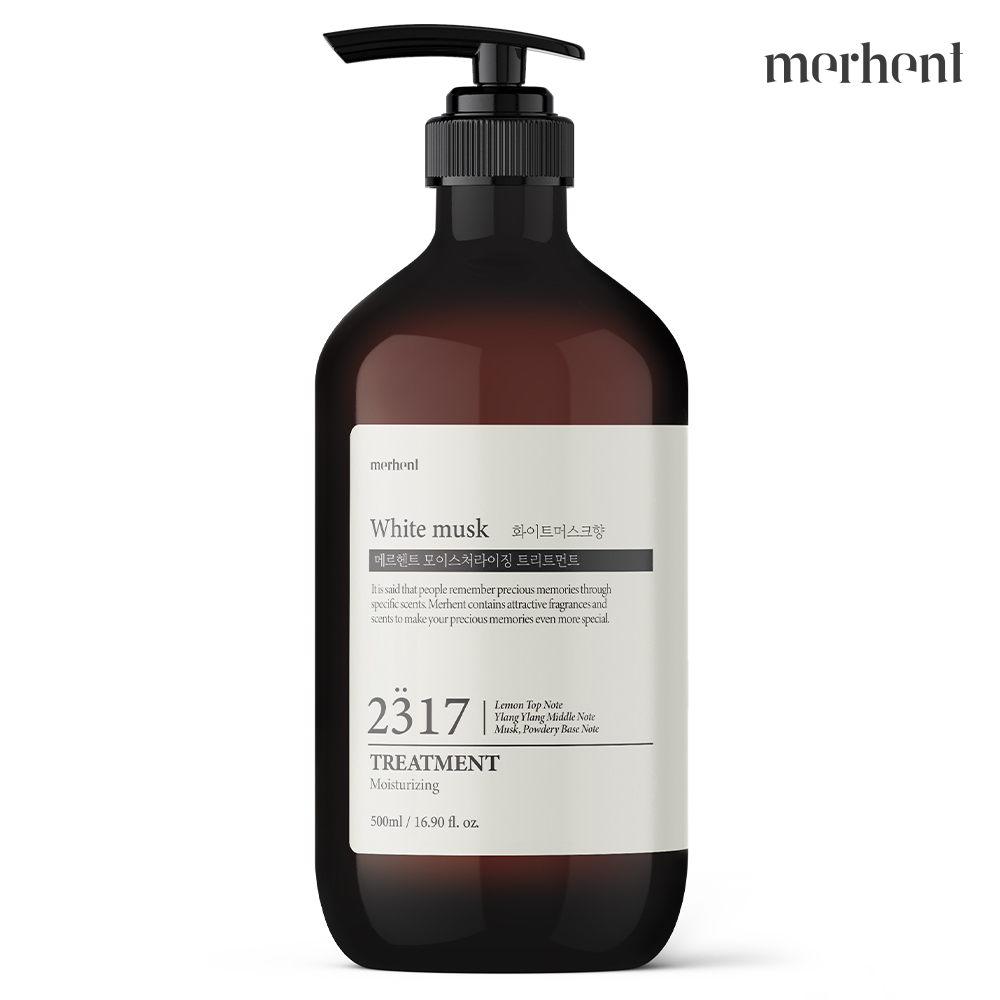 메르헨트 모이스처라이징 트리트먼트 500ml 화이트머스크향 헤어팩 미용실 손상모