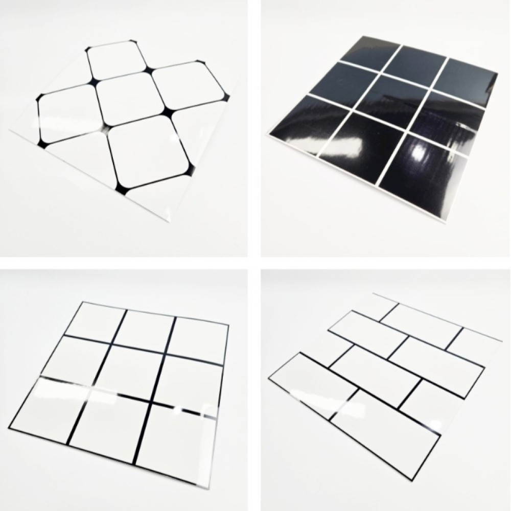 방수 유광 스티커타일 30x30cm 주방 욕실 베란다 붙이는 셀프 타일스티커 - 메인 이미지