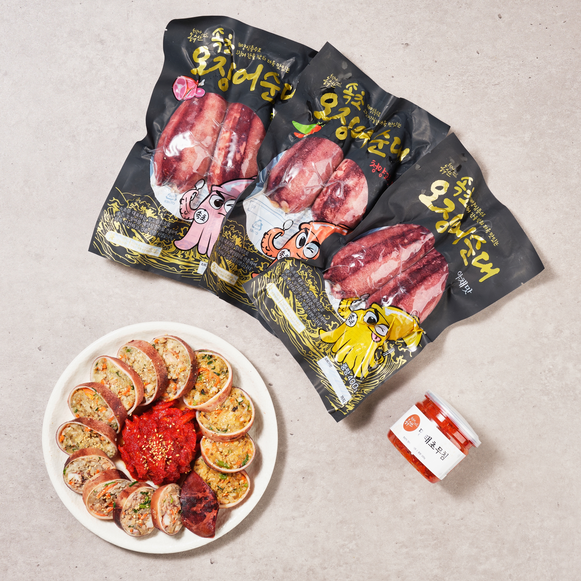 속초 오징어순대 아바이순대 중앙시장 찰순대 오소리감투 돼지 부속