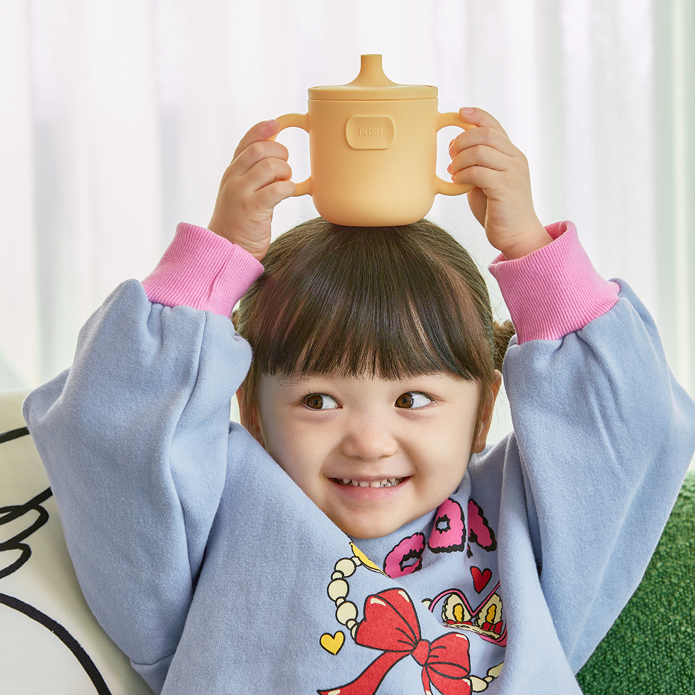 아이냠 3in1 유아 실리콘 스파우트 빨대컵 자기주도 양손 물컵