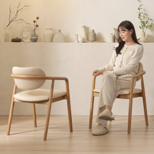 하모니 고무나무 원목 디자인 체어 인테리어 카페 식탁 의자 솔직 후기 | 실제 배치 사진 포함 - 상품 이미지 1