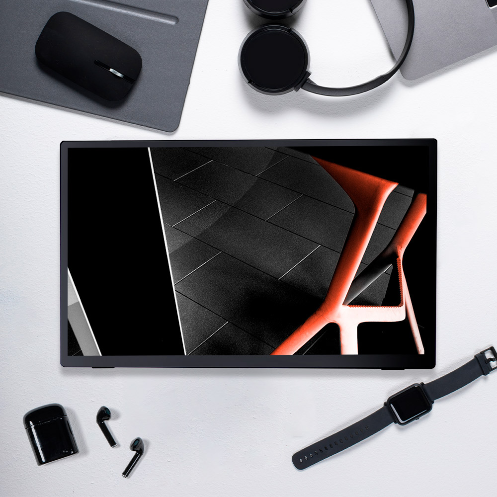 일렉싱크 휴대용 모니터 터치 보조 FHD 서브 덱스 미러링 46.99cm