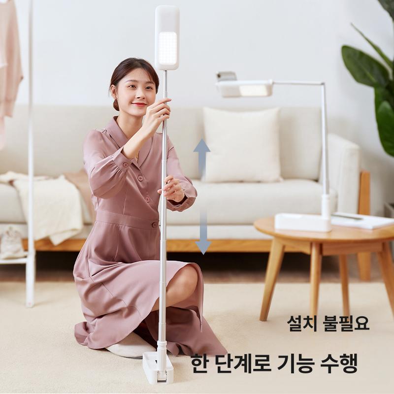 접이식 휴대폰 촬영 받침대 다용도 항공샷 탁상용 거치대 영상제작 리모콘 표준-V6 화이트 일체형 접이식 뷰티 조명 - 상세 이미지 5