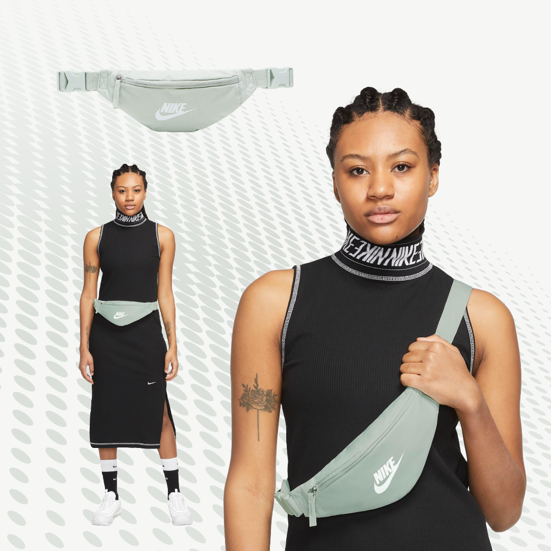 [국내매장판] 나이키 힙색 슬링백 여행용 웨이스트백 테크 힙팩 미니 핸드폰 가방 페일민트(1L)