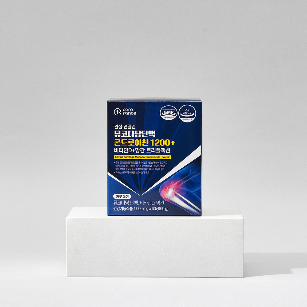 케어란스 뮤코다당단백 콘드로이친 1200+ 비타민D+망간 1,000mg 60정, 6개 - 상세 이미지 4