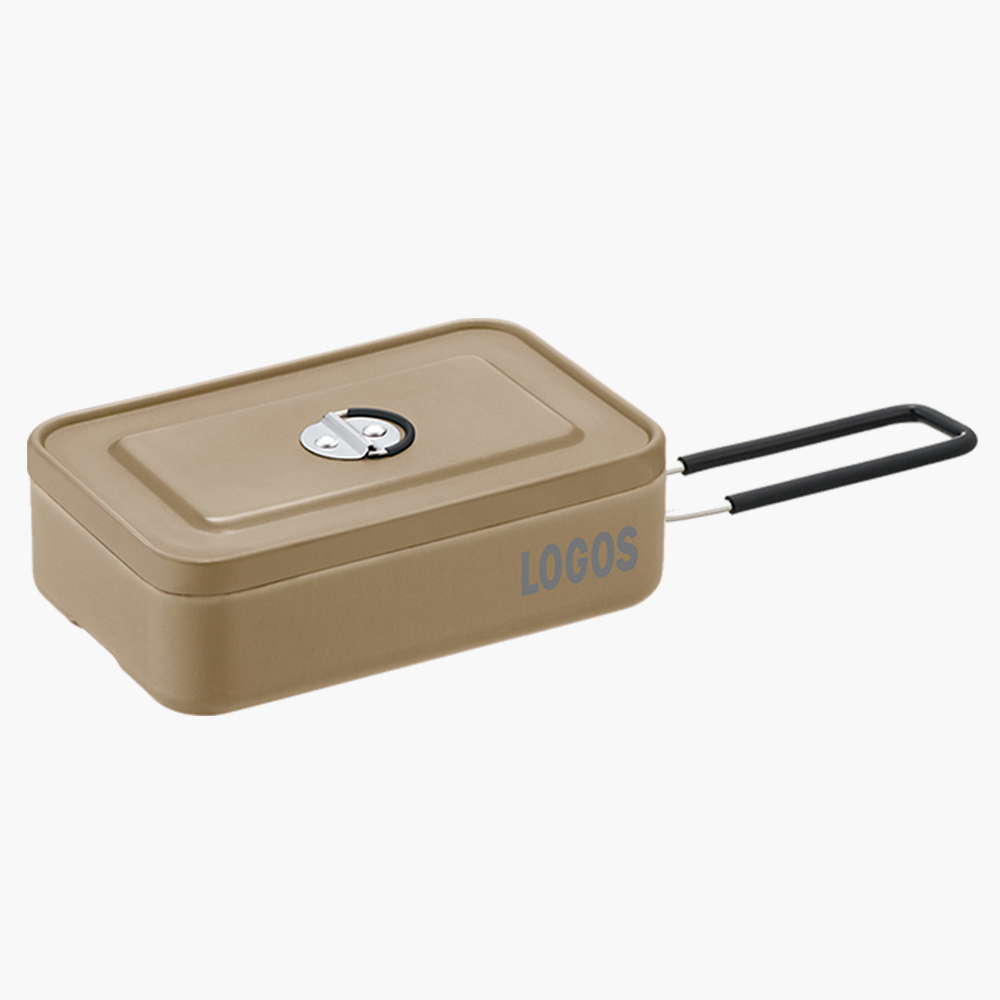 로고스 컬러 메스틴 캠핑반합 베이지 사각반합 백패킹 등산 휴대용 경량 코펠 1-2인용