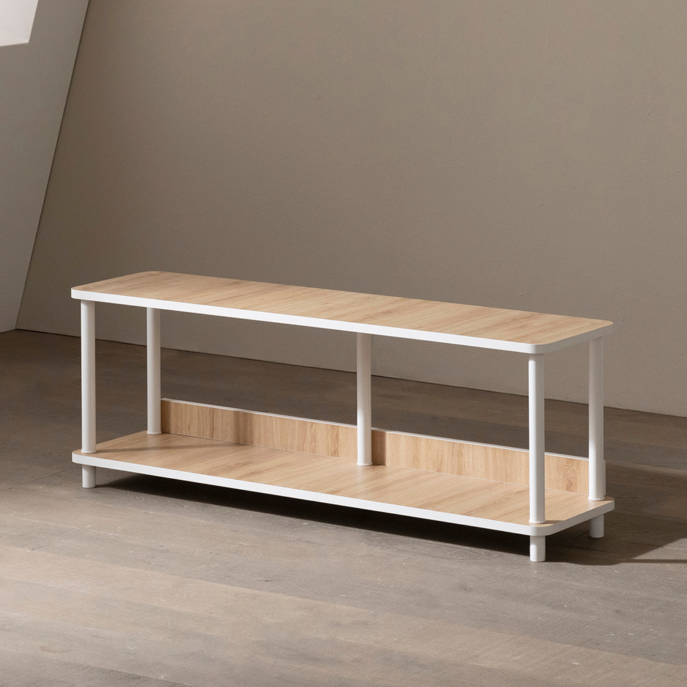 E0등급 베르디 거실 선반 진열장 1200x300x430mm, 2단, 내추럴우드 - 상세 이미지 2
