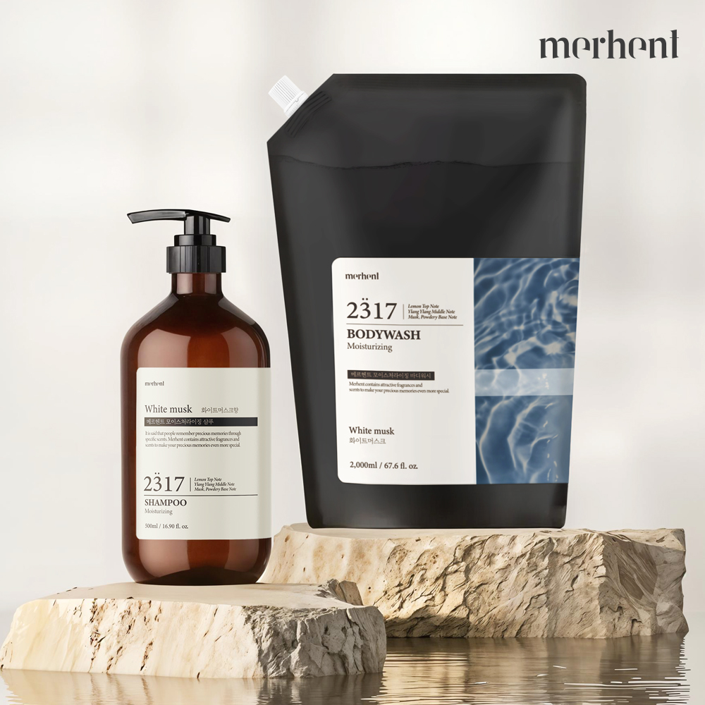 메르헨트 약산성 퍼퓸 바디워시 500ml+2000ml 대용량 리필 세트 화이트머스크 - 상세 이미지 2