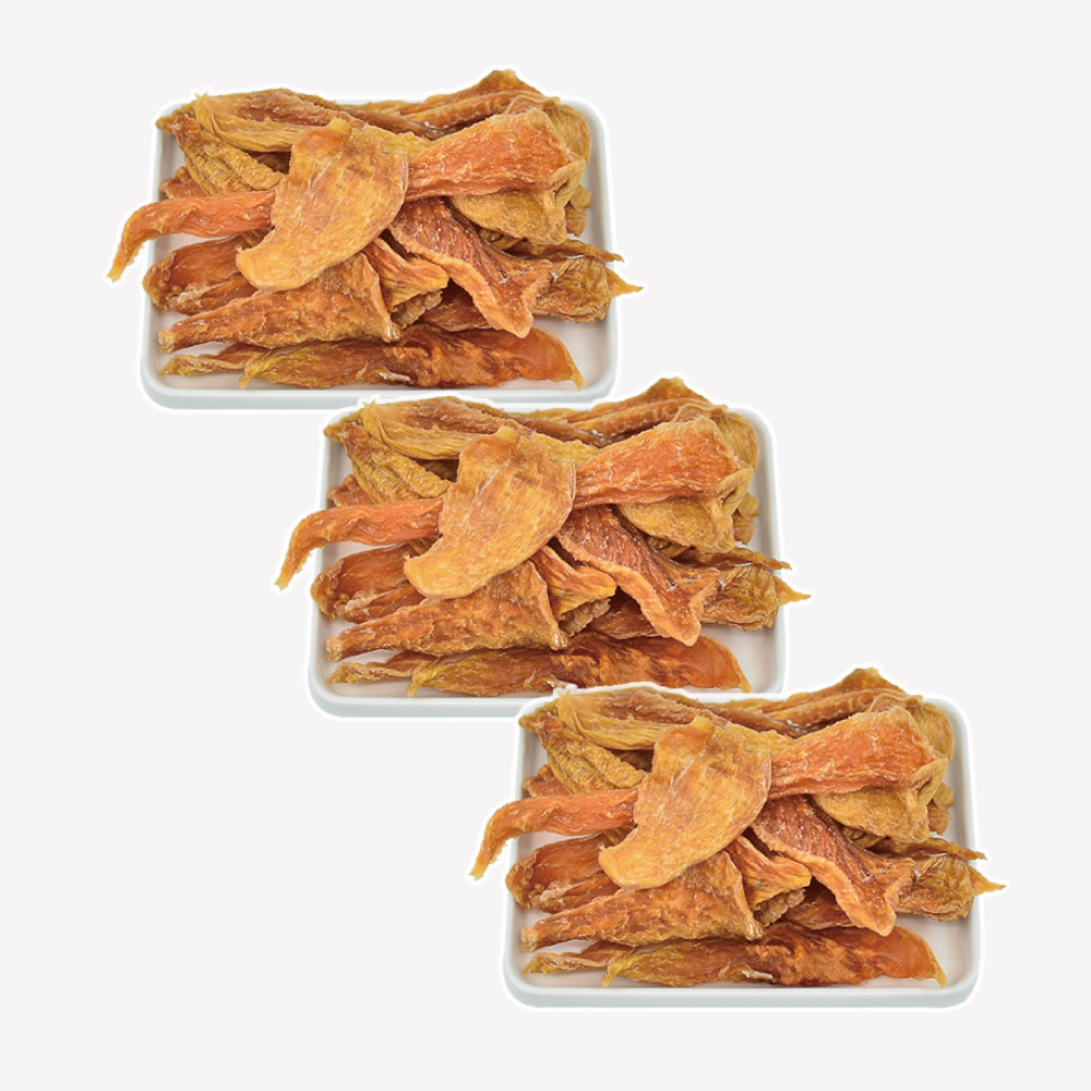 국내산 치킨가슴살육포 강아지 수제 간식 저지방 고단백 영양식 애견 간식 닭가슴살, 70g, 3개