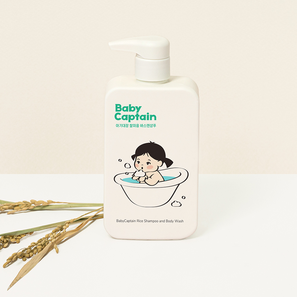 아기대장 신생아 아기 쌀미음 비건 바스앤샴푸 400ml 저자극 약산성 올인원워시 - 상품 이미지