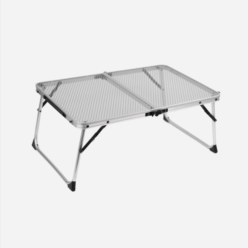 KOOLMAN 쿨맨 캠핑 테이블 스틸 메쉬 접이식 좌식 폴딩 60cm 실버