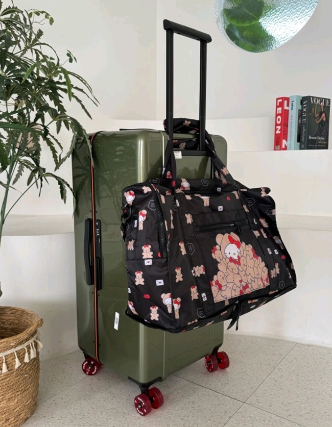 키티 보스턴 캐리어 보조 여행가방 나일론 대용량 빅사이즈 접이식 트래블백