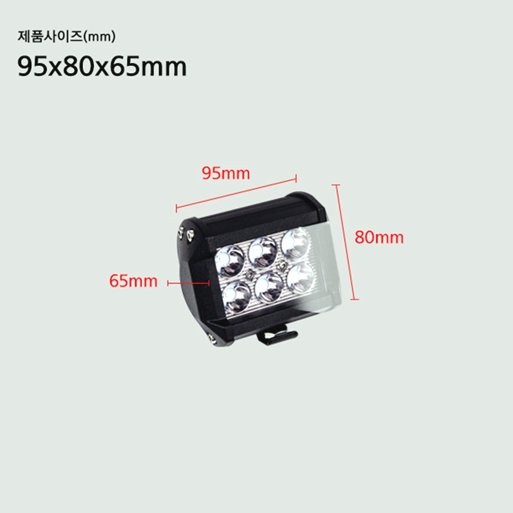 18W LED 써치라이트 선박용 차량용 서치라이트 와이드형 DC 12V 24V - 상세 이미지 2
