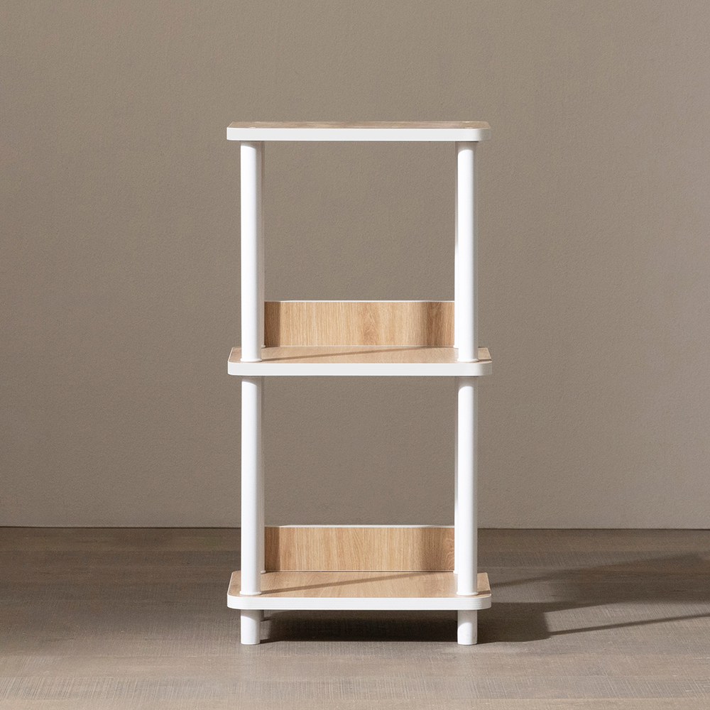 E0등급 베르디 거실 선반 진열장 400x300x785mm, 3단, 내추럴우드 - 상세 이미지 2