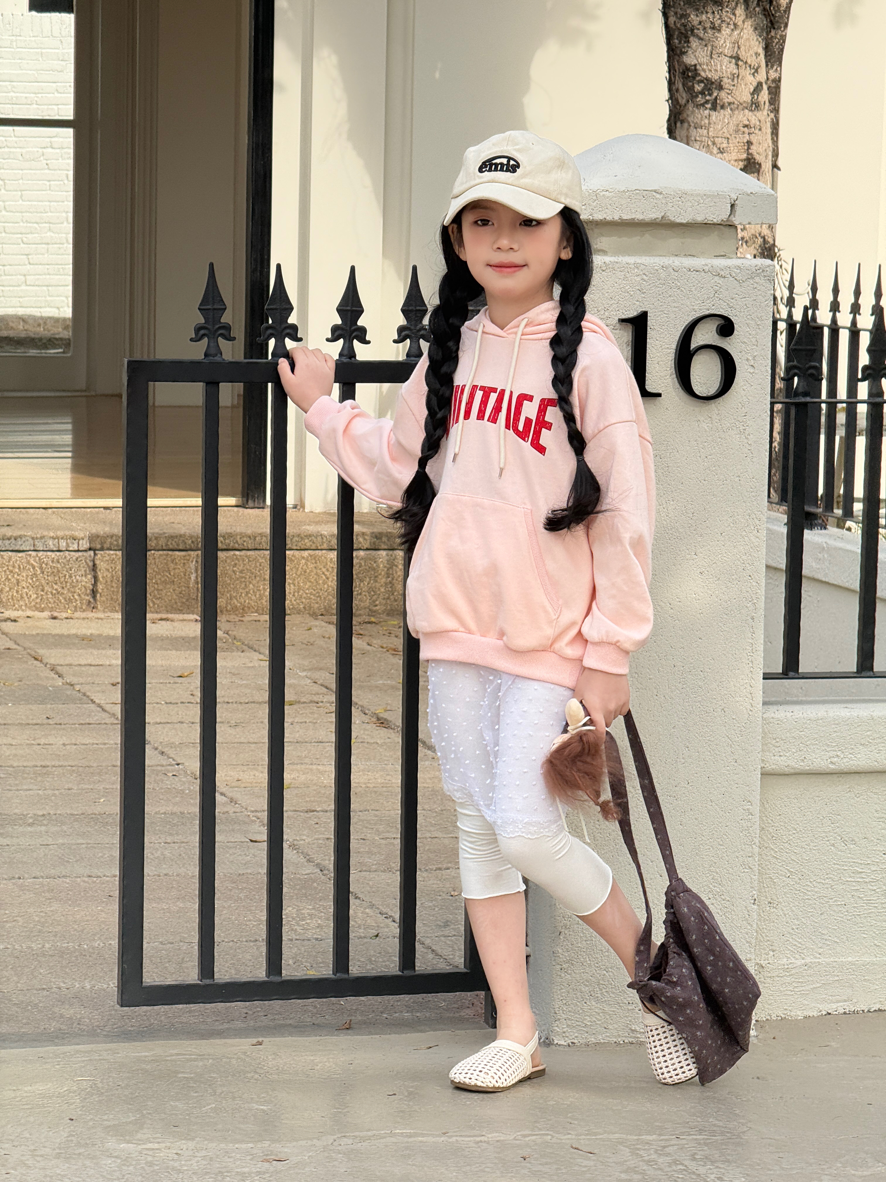 Irene's Closet 쿨링 스판 인터록 프릴 7부 레깅스 유아 주니어 봄 여름 - 상세 이미지 2