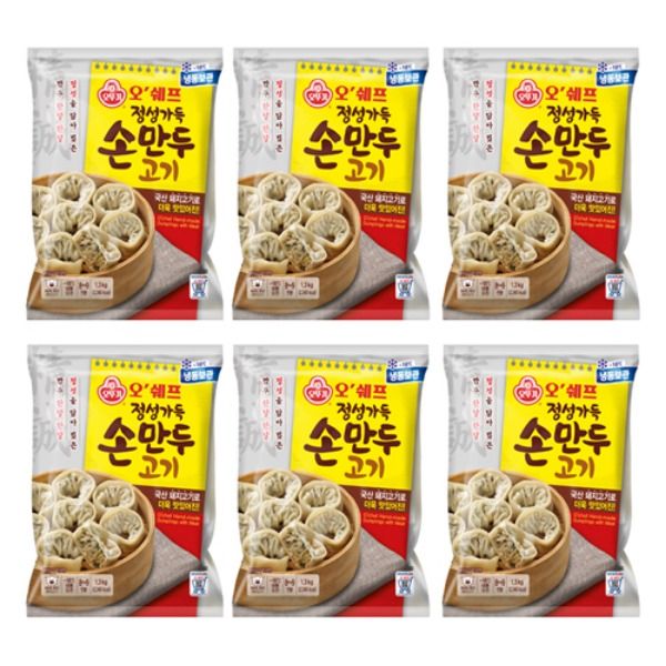 오뚜기 오쉐프 정성가득 고기손만두 1.3kg 1박스(6개) : 장볼레