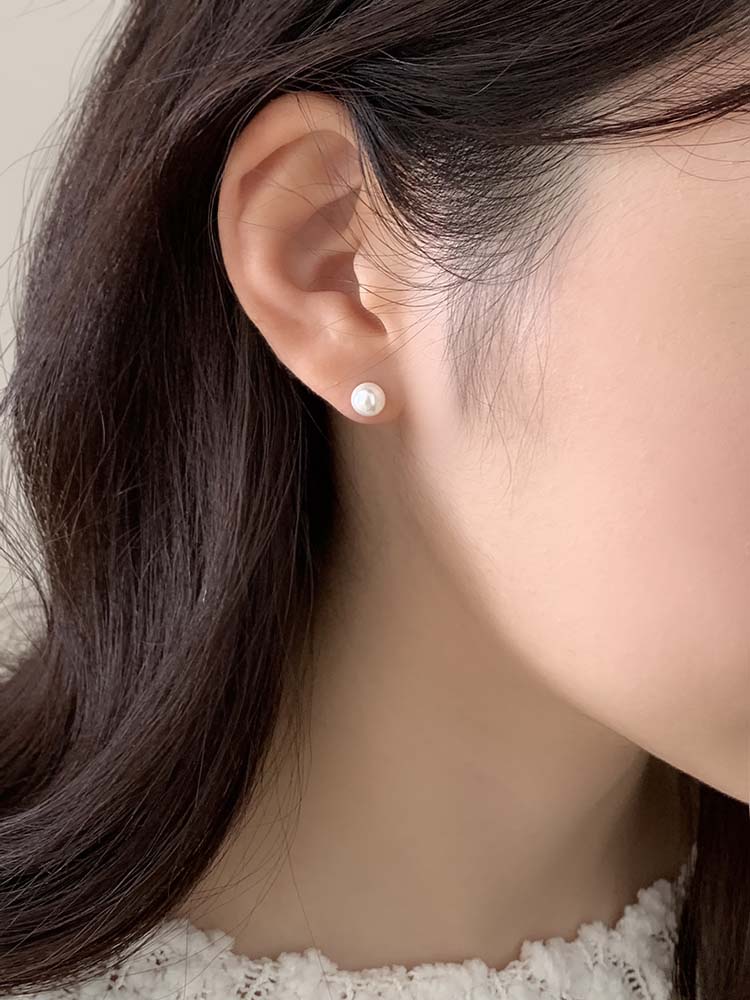 [무배] 셀프러브 투웨이 리본 이어링 - 925실버 6mm진주 드롭 진주귀걸이 순은귀걸이